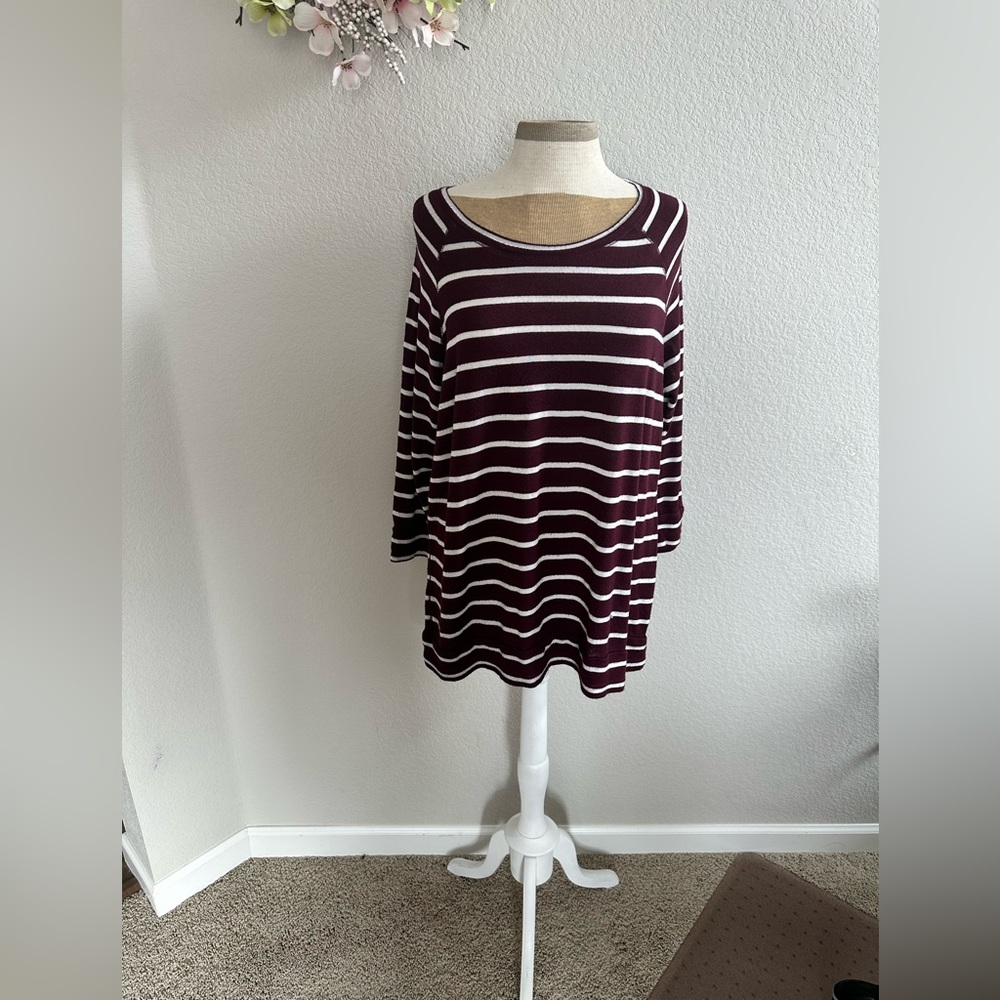 Market & Spruce stripped long sleeve top size 1X